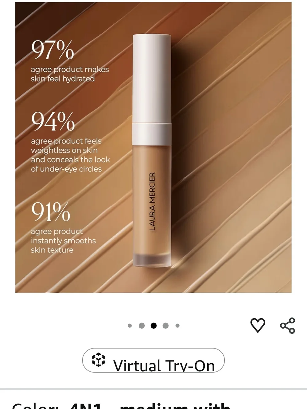 laura mercier Concealer Stick — 4N1 Medium Neutral Shade (Warm Tan)